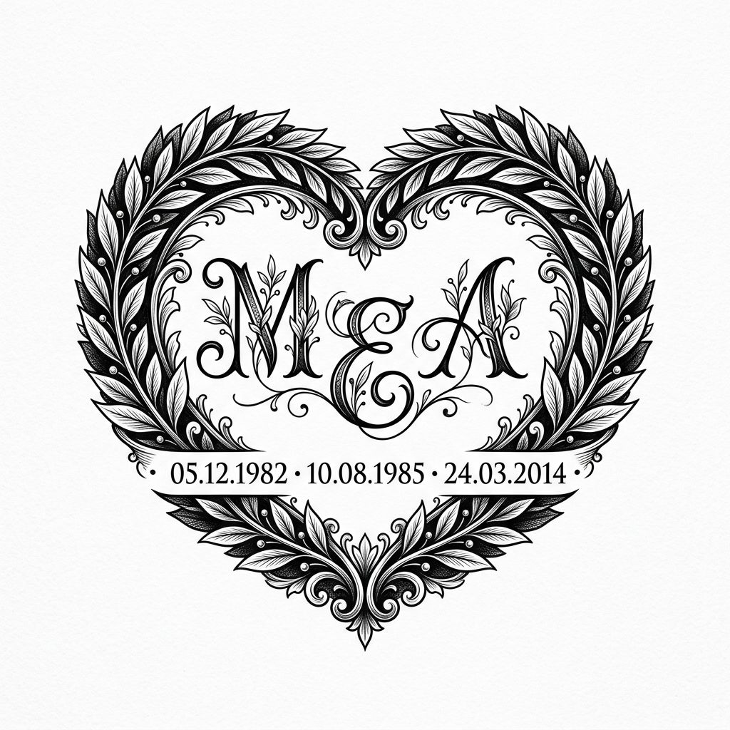 Tatouage initiale famille