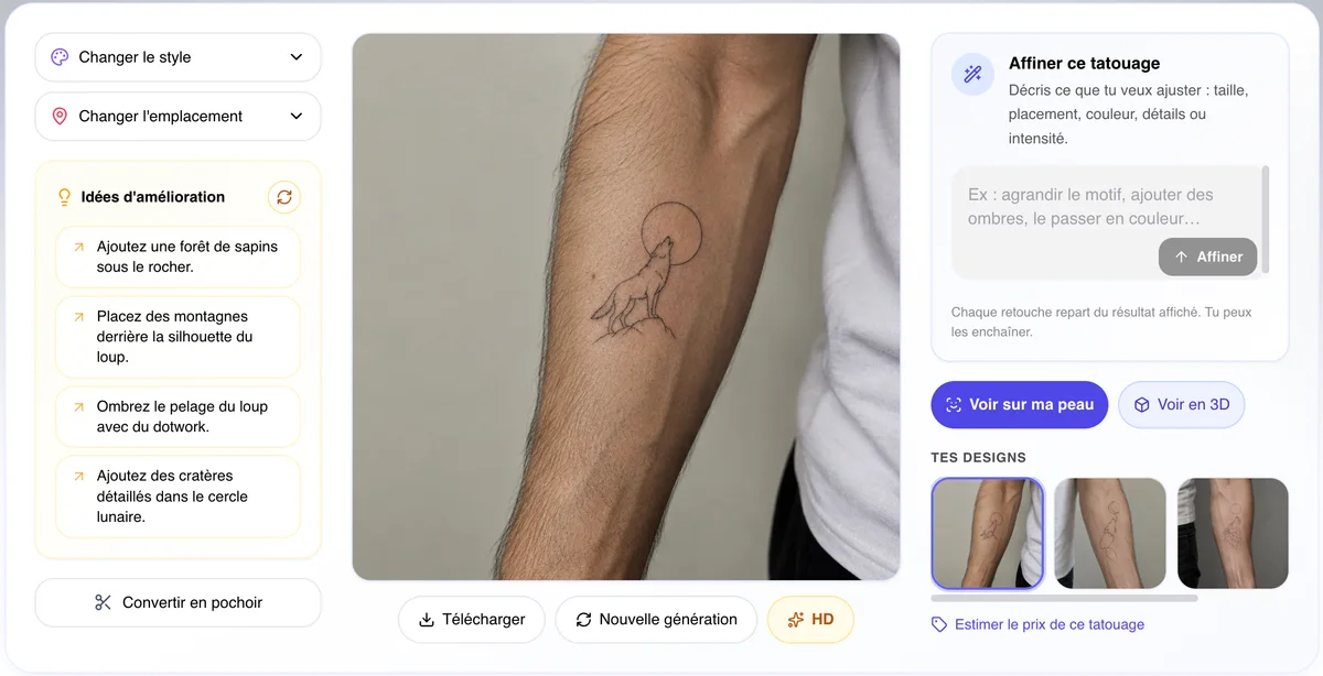 Découvrez votre tatouage